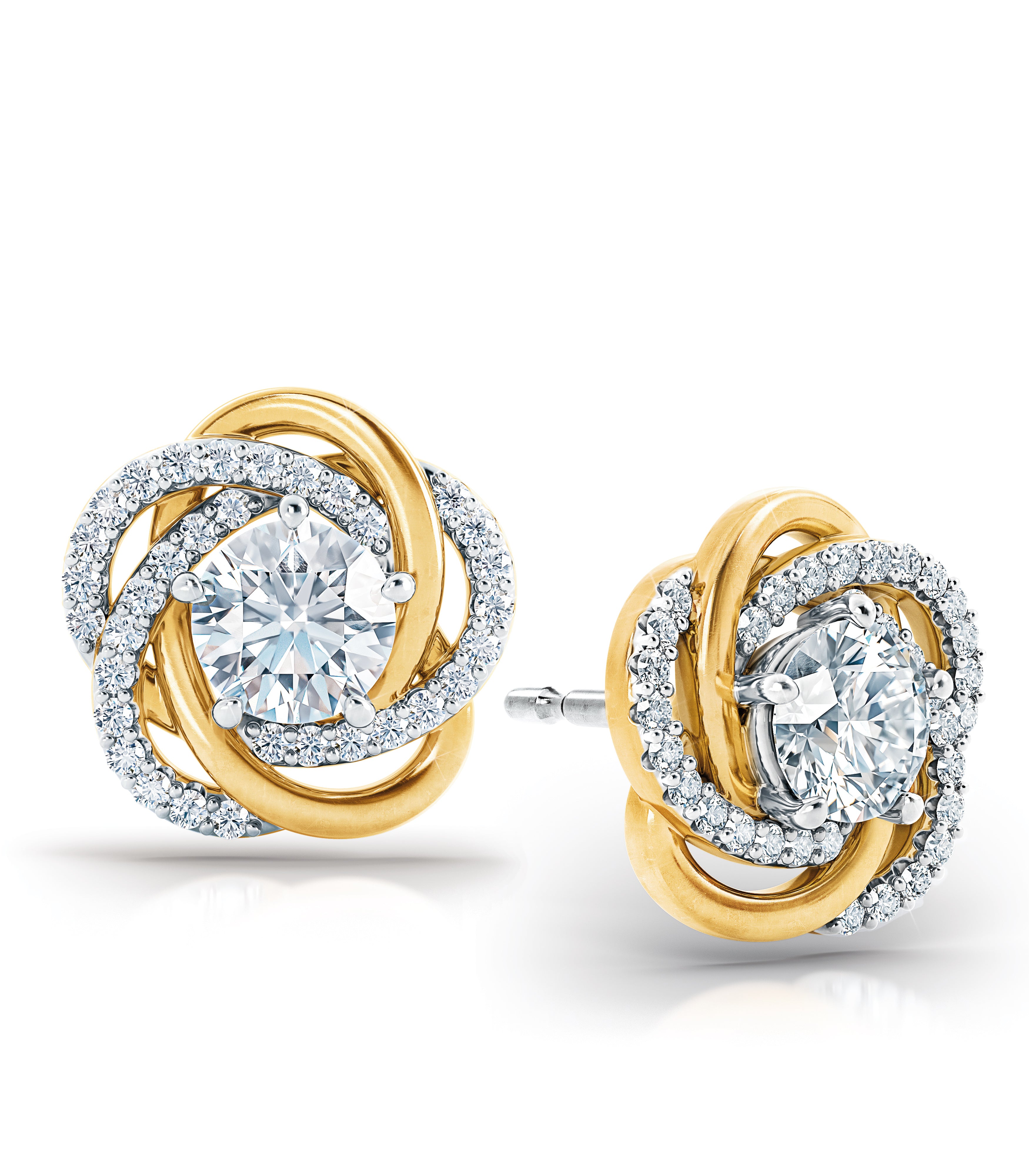 Perfektně spárovaný přívěsek uzlu lásky s odpovídajícími náušnicemi ZDARMA