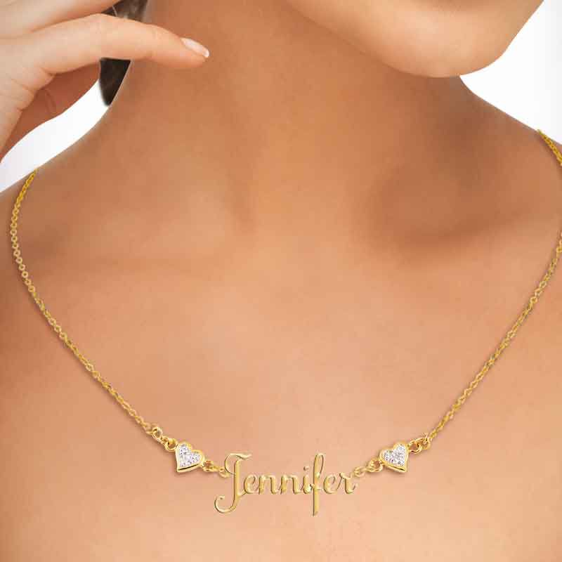 Personalizované jméno Diamond náhrdelník