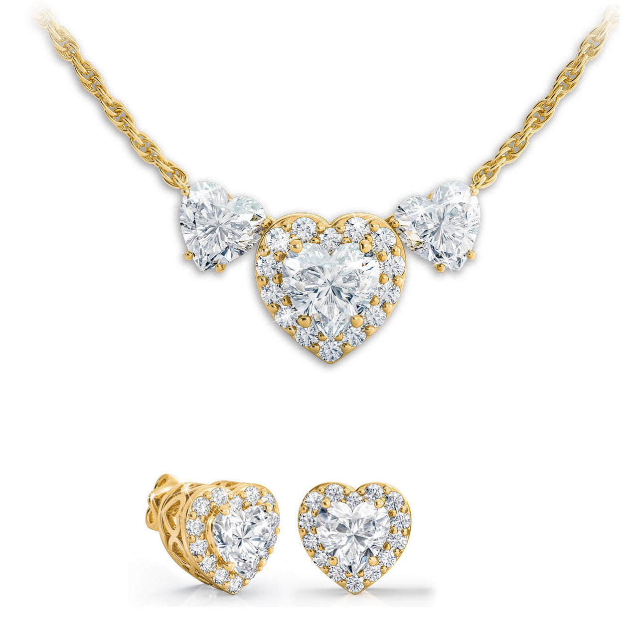 Náhrdelník I Love You s odpovídajícími náušnicemi ZDARMA