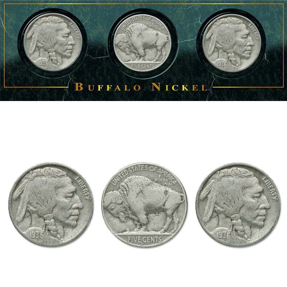 Sběratelské mince Ameriky - sada Buffalo Nickel